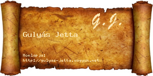 Gulyás Jetta névjegykártya